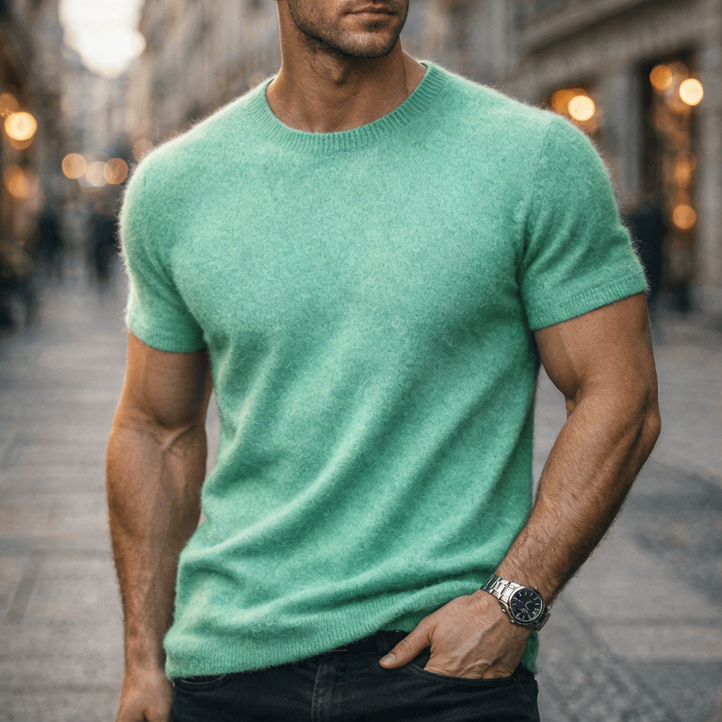 MONVIEL™ | Men's Fine Knit T-Shirt
