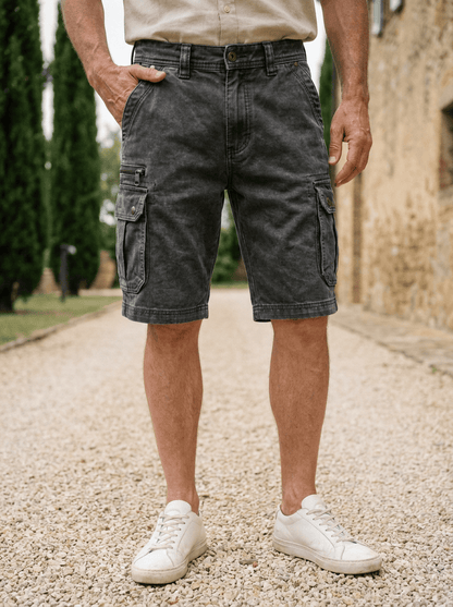 MANSSINO™ | Men's Washed Denim Cargo Shorts