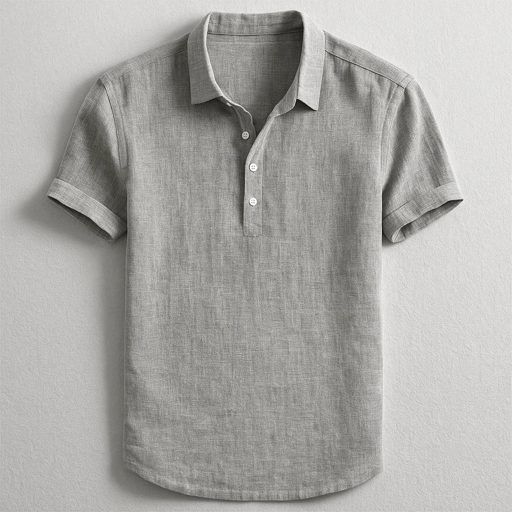 MONVIEL™ | Linen Short Sleeve Polo
