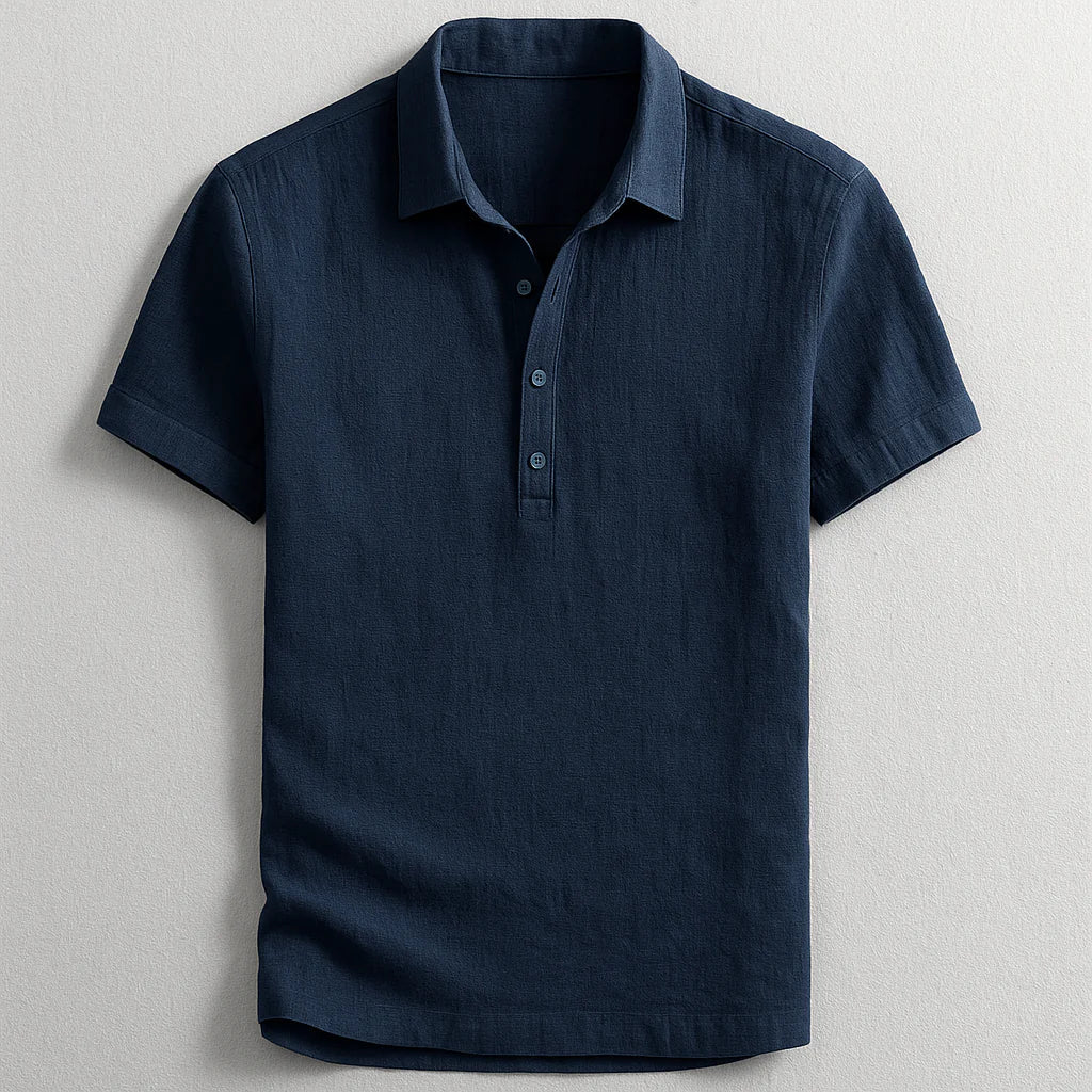 MONVIEL™ | Linen Short Sleeve Polo