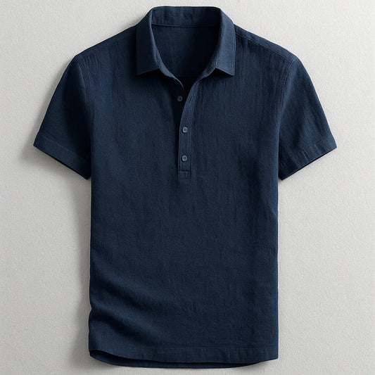 MONVIEL™ | Linen Short Sleeve Polo