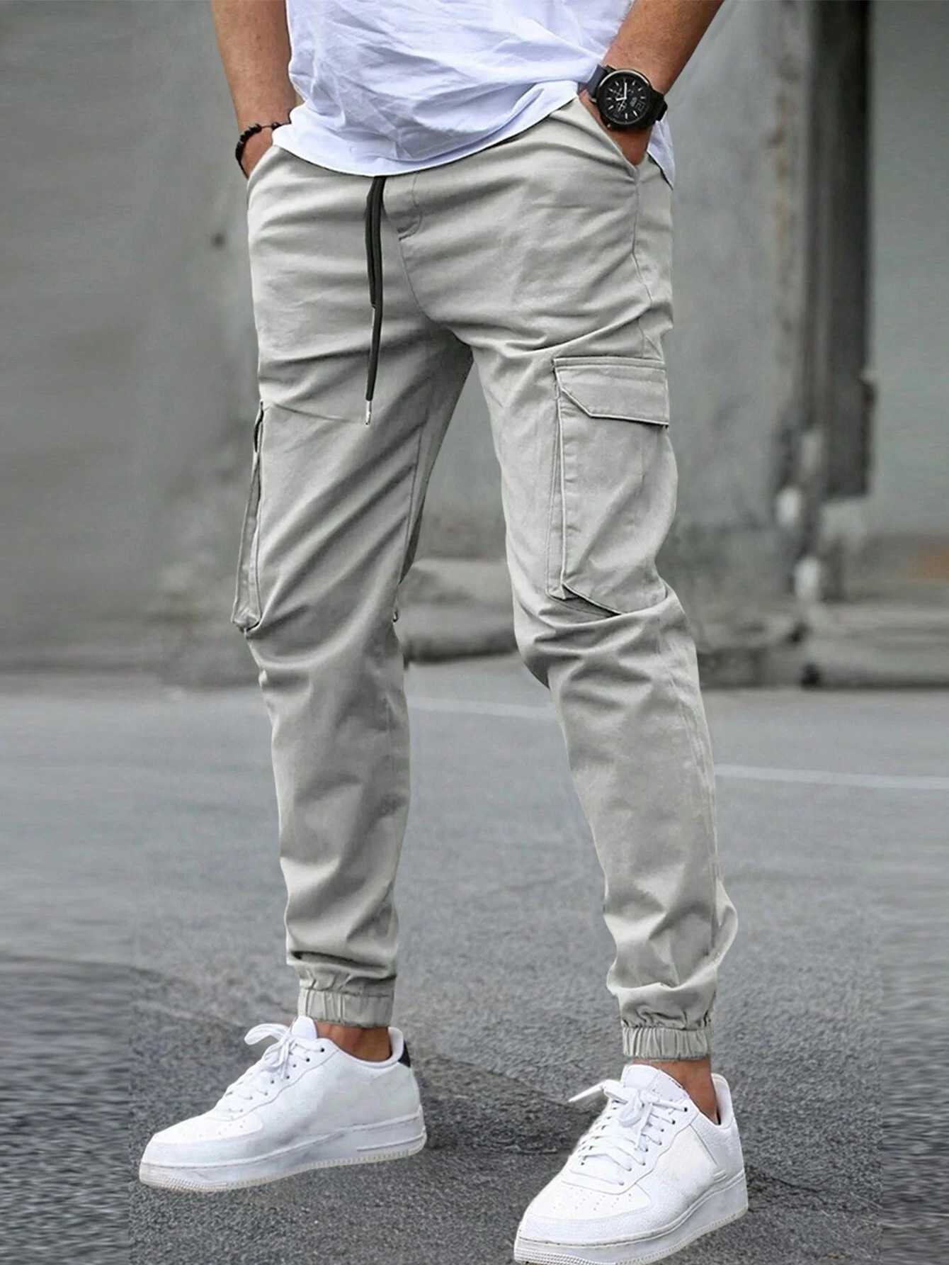 MONVIEL™ | Men's Cotton-Blend Elastic Waist Cargo Trousers
