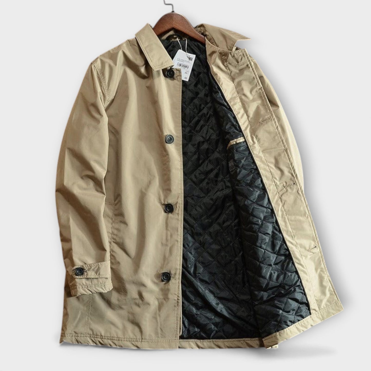 MANSSINO™ | Quilted-Lined Button Coat