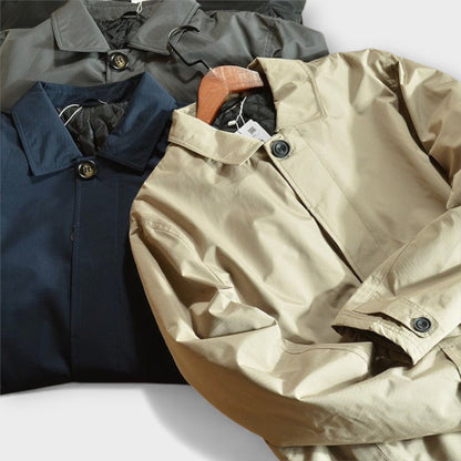 MANSSINO™ | Quilted-Lined Button Coat