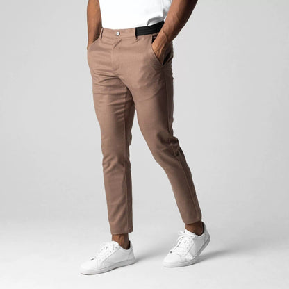 MANSSINO™ | Men's Tapered Stretch Chinos with Elastic Waistband