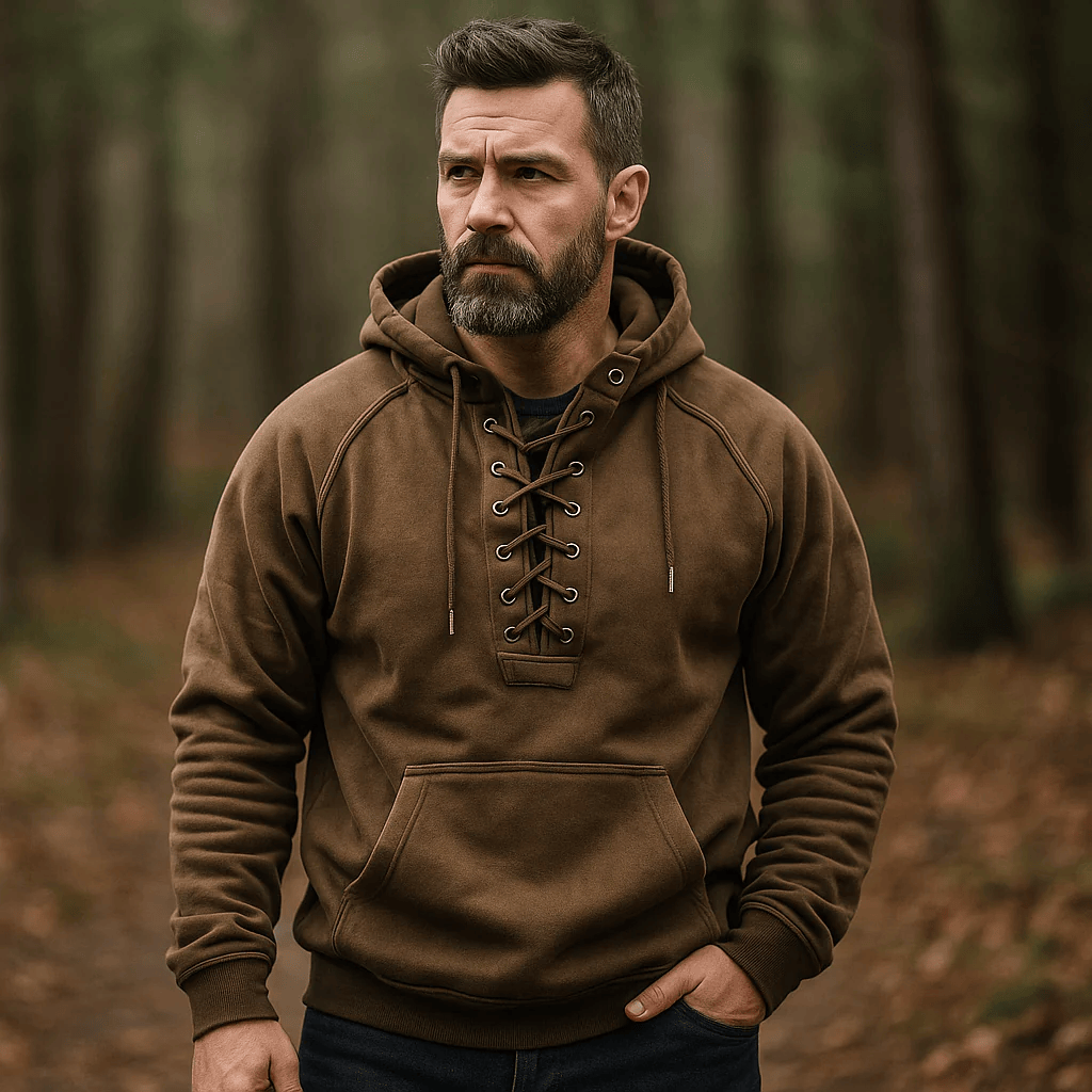 MANSSINO™ | Lace-Up Fleece Winter Hoodie