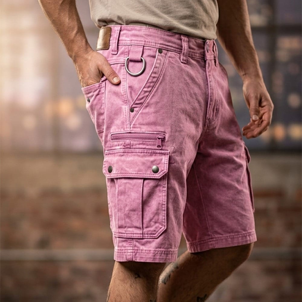 MANSSINO™ | Men's Washed Denim Cargo Shorts