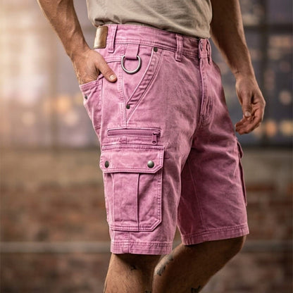 MANSSINO™ | Men's Washed Denim Cargo Shorts