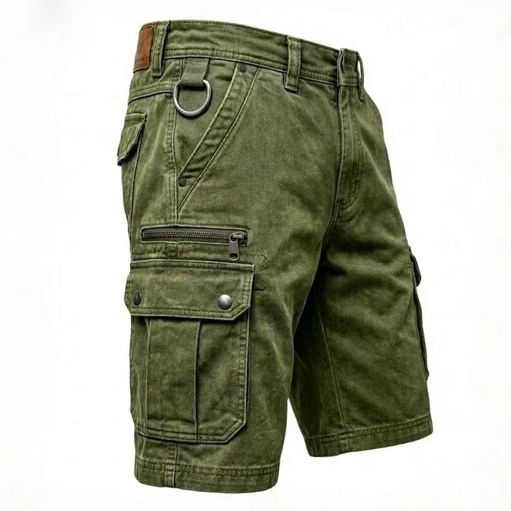 MANSSINO™ | Men's Washed Denim Cargo Shorts