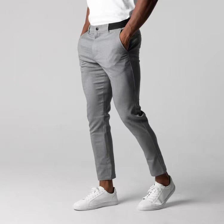 MANSSINO™ | Men's Tapered Stretch Chinos with Elastic Waistband