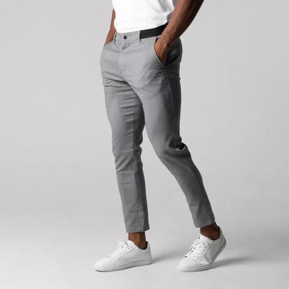 MANSSINO™ | Men's Tapered Stretch Chinos with Elastic Waistband