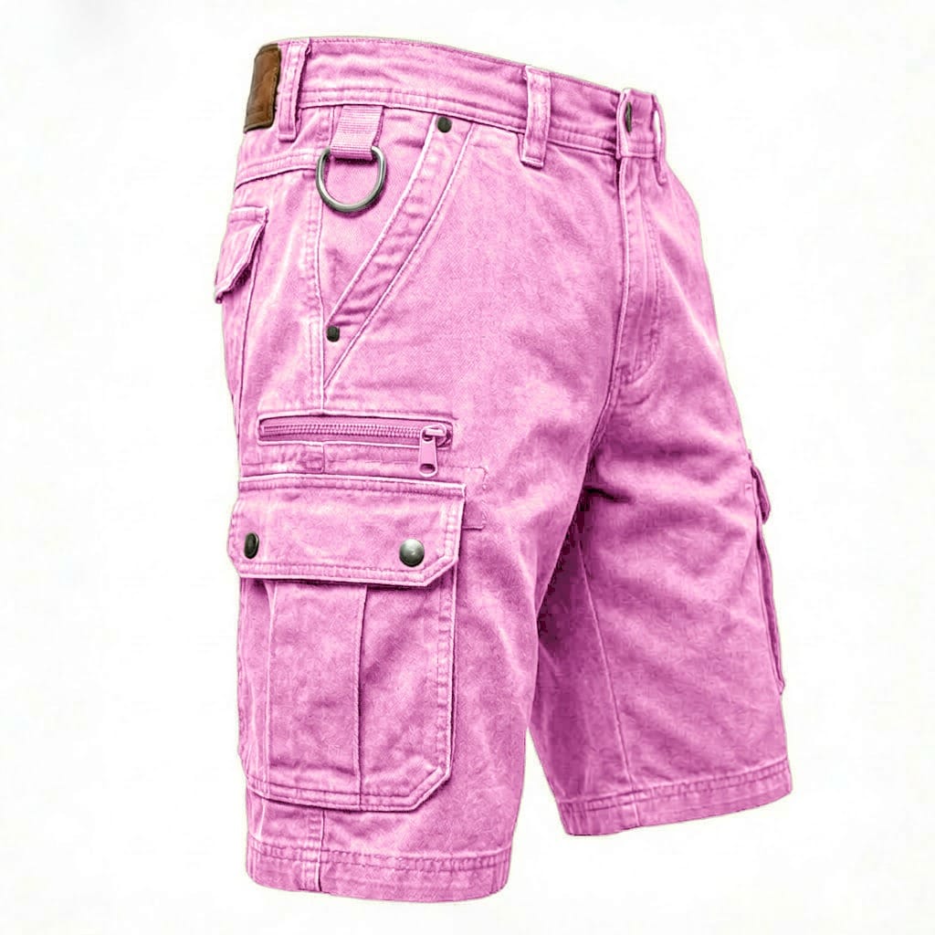 MANSSINO™ | Men's Washed Denim Cargo Shorts