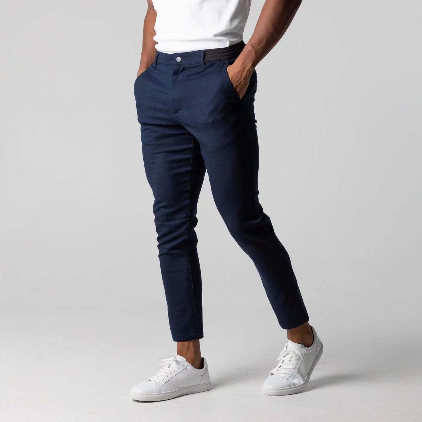 MANSSINO™ | Men's Tapered Stretch Chinos with Elastic Waistband