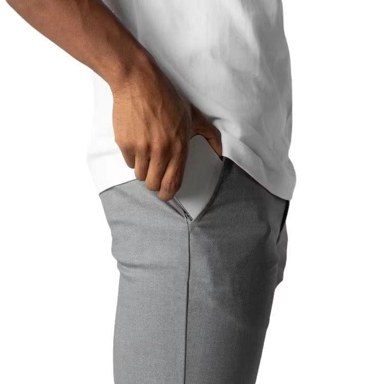 MANSSINO™ | Men's Tapered Stretch Chinos with Elastic Waistband