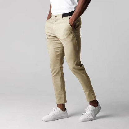 MANSSINO™ | Men's Tapered Stretch Chinos with Elastic Waistband