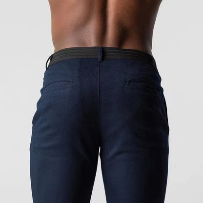 MANSSINO™ | Men's Tapered Stretch Chinos with Elastic Waistband