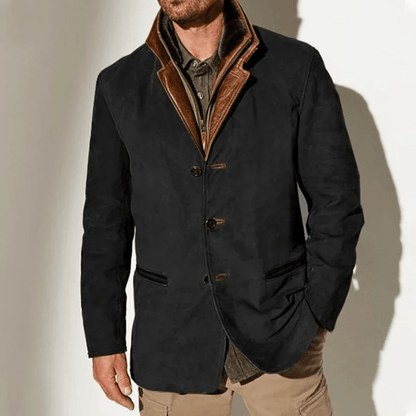 MANSSINO™ | Vintage Grain Stand-Collar Jacket