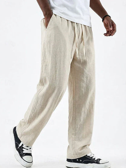 MONVIEL™ | Men's Drawstring Linen-Blend Loose Trousers