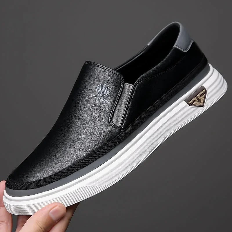 MANSSINO™ | Men's Leather Slip-On Platform Sneaker