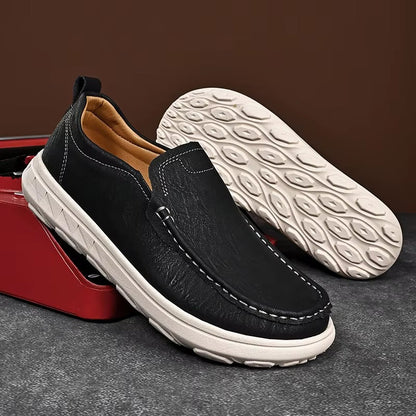 MANSSINO™ | Men's Textured Leather Slip-On with EVA Sole