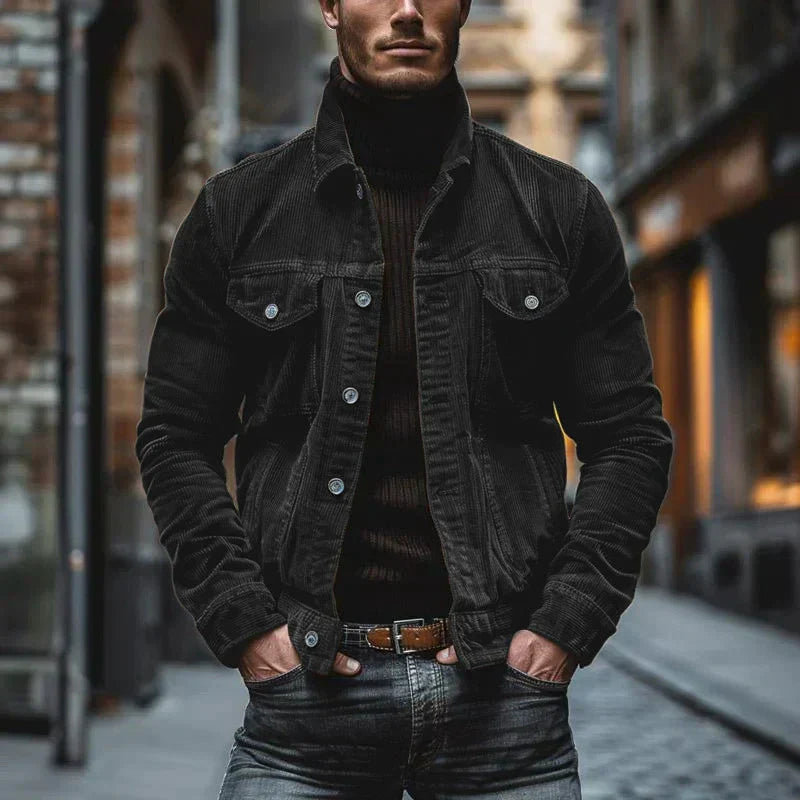 LAURENT MONACO | VESTE EN VELOURS CÔTELÉ RÉTRO POUR HOMME