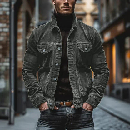 LAURENT MONACO | VESTE EN VELOURS CÔTELÉ RÉTRO POUR HOMME