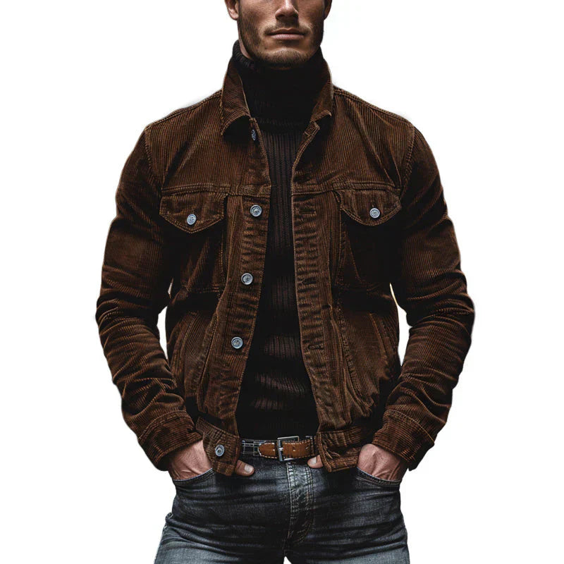 LAURENT MONACO | VESTE EN VELOURS CÔTELÉ RÉTRO POUR HOMME