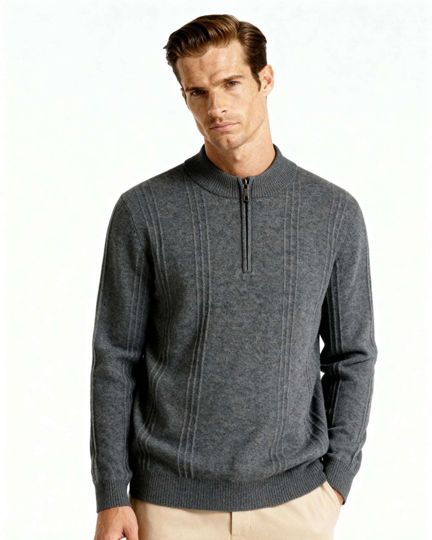 MONVIEL | RIBBED HALF-ZIP