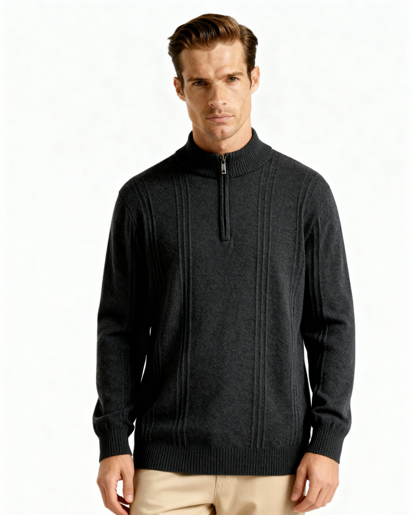 MONVIEL | RIBBED HALF-ZIP