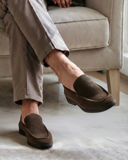 Theo™ | Mocassins en suède semelle noire