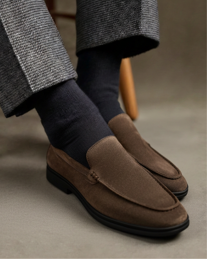 Theo™ | Mocassins en suède semelle noire