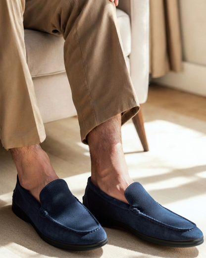 Theo™ | Mocassins en suède semelle noire