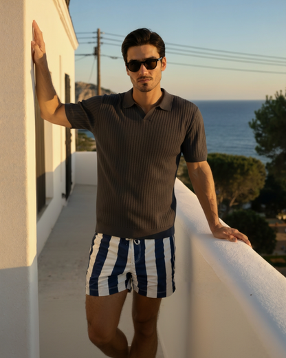 MONVIEL | RIBBED KNIT POLO