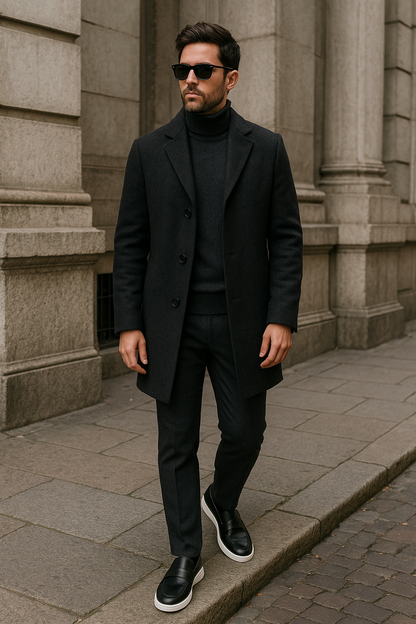 MANSSINO™ | Men's Leather Penny Loafer with Platform Sole