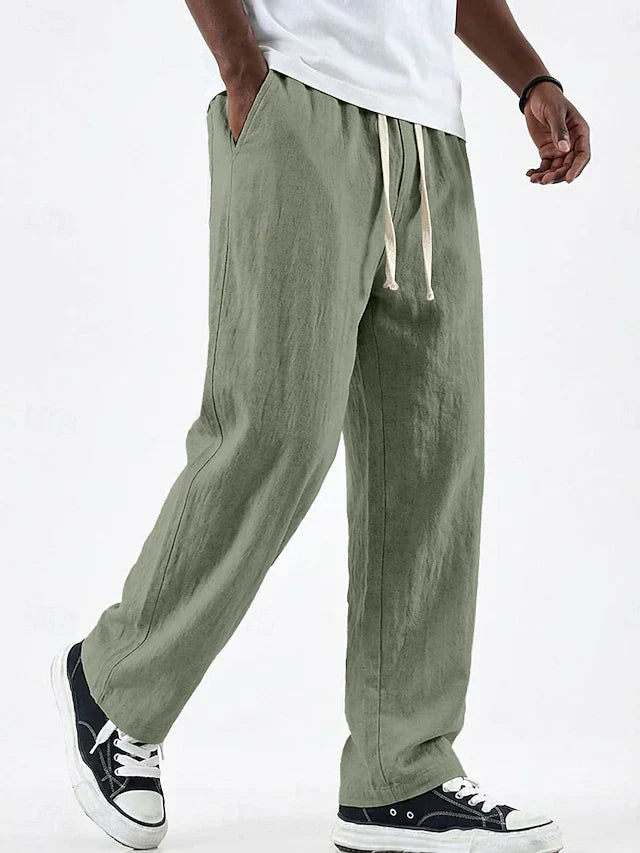 MANSSINO™ | Men's Mid-Rise Linen Drawstring Trousers