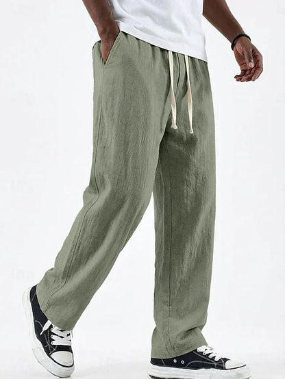 MONVIEL™ | Men's Drawstring Linen-Blend Loose Trousers