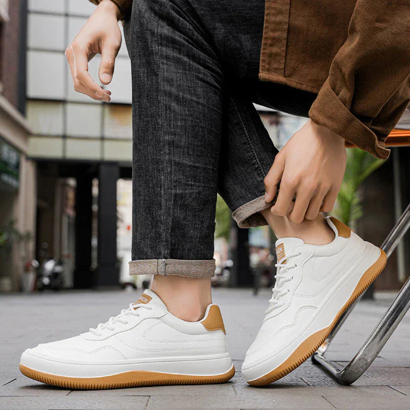 MONVIEL™ | Genuine Leather Low-Top Trainers