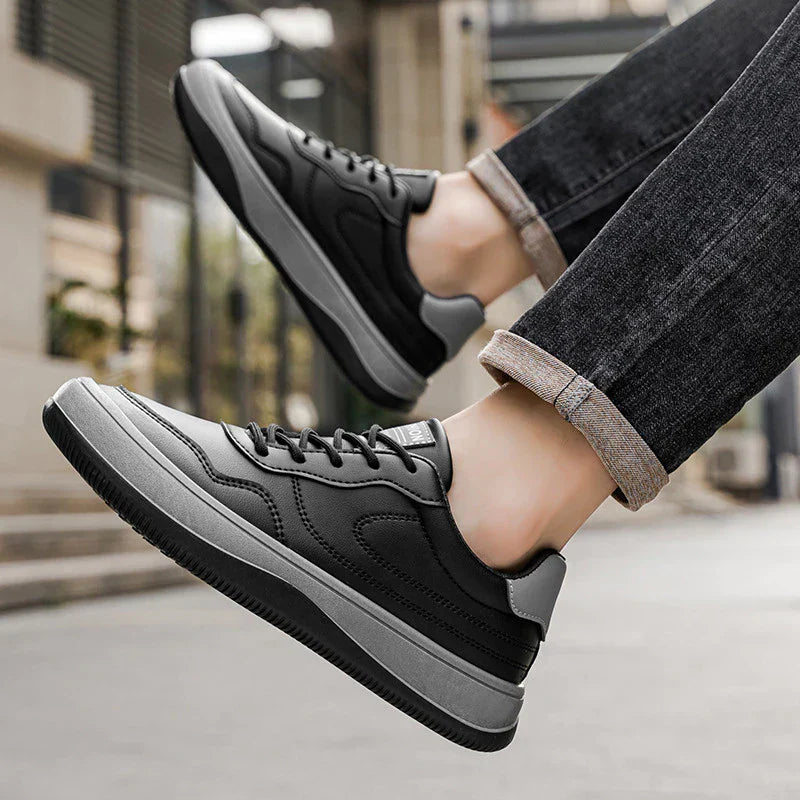 MONVIEL™ | Genuine Leather Low-Top Trainers