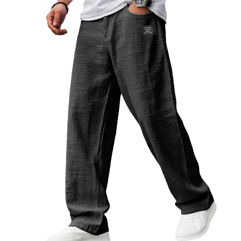 MANSSINO™ | Men's Cotton-Linen Straight-Leg Trousers