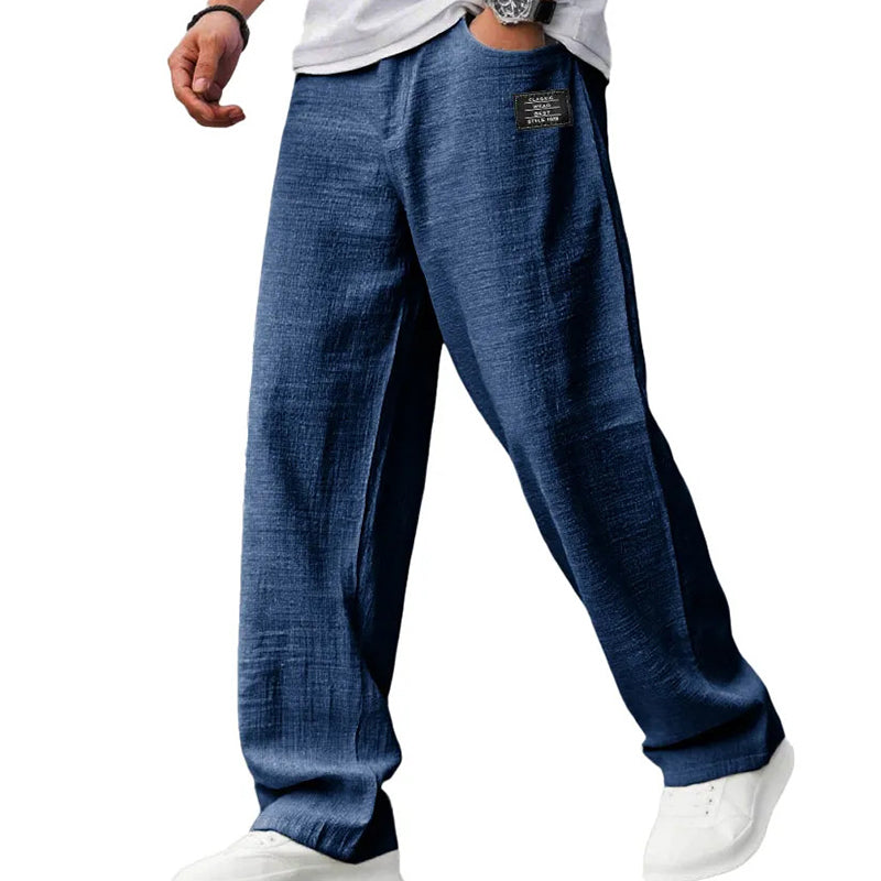MANSSINO™ | Men's Cotton-Linen Straight-Leg Trousers