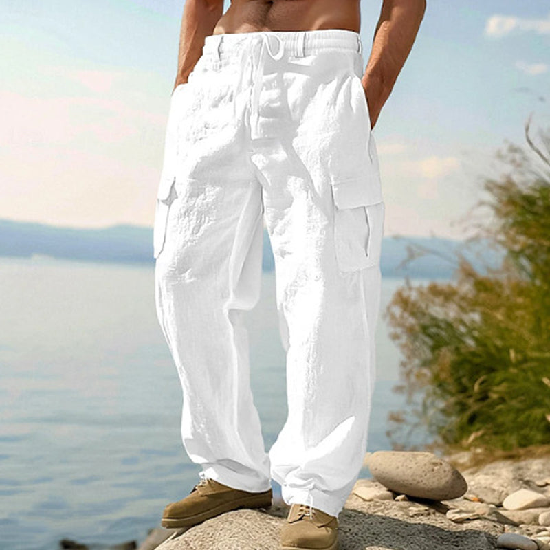 MANSSINO™ | Men's Lightweight Linen-Blend Cargo Trousers