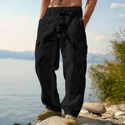 MANSSINO™ | Men's Lightweight Linen-Blend Cargo Trousers