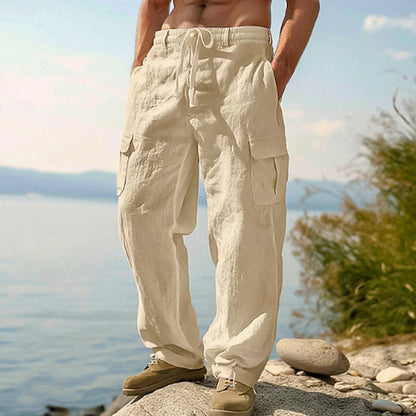 MANSSINO™ | Men's Lightweight Linen-Blend Cargo Trousers