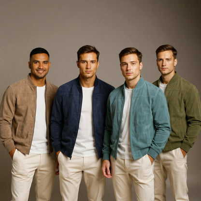 MONVIEL | Suede Bomber Jacket