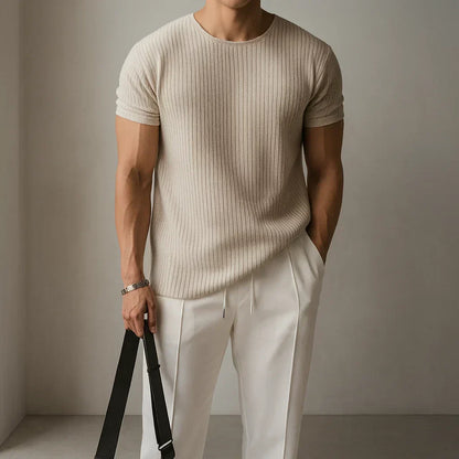 MONVIEL | Mens Knitted T-Shirt