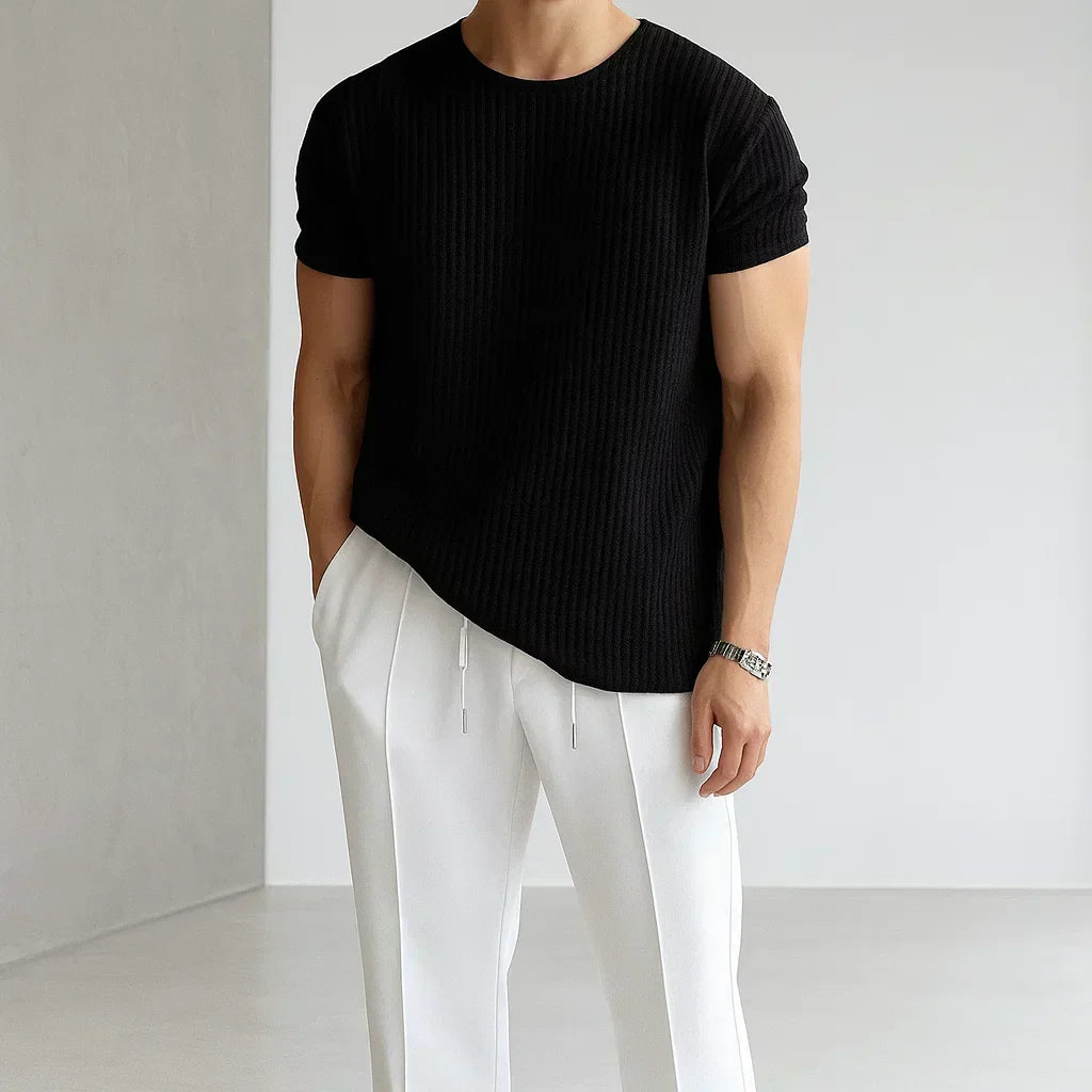 MONVIEL | Mens Knitted T-Shirt