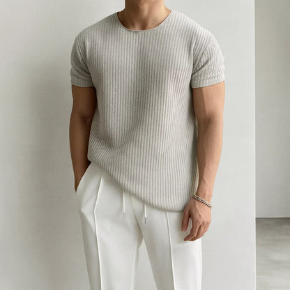MONVIEL | Mens Knitted T-Shirt