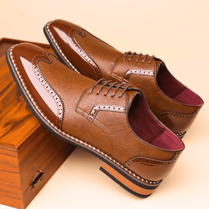 MANSSINO™ | Men's Two-Tone Full-Grain Leather Oxford