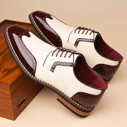 MANSSINO™ | Men's Two-Tone Full-Grain Leather Oxford