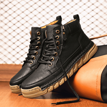 MANSSINO™ | Men's Tapered Leather Ankle Boot